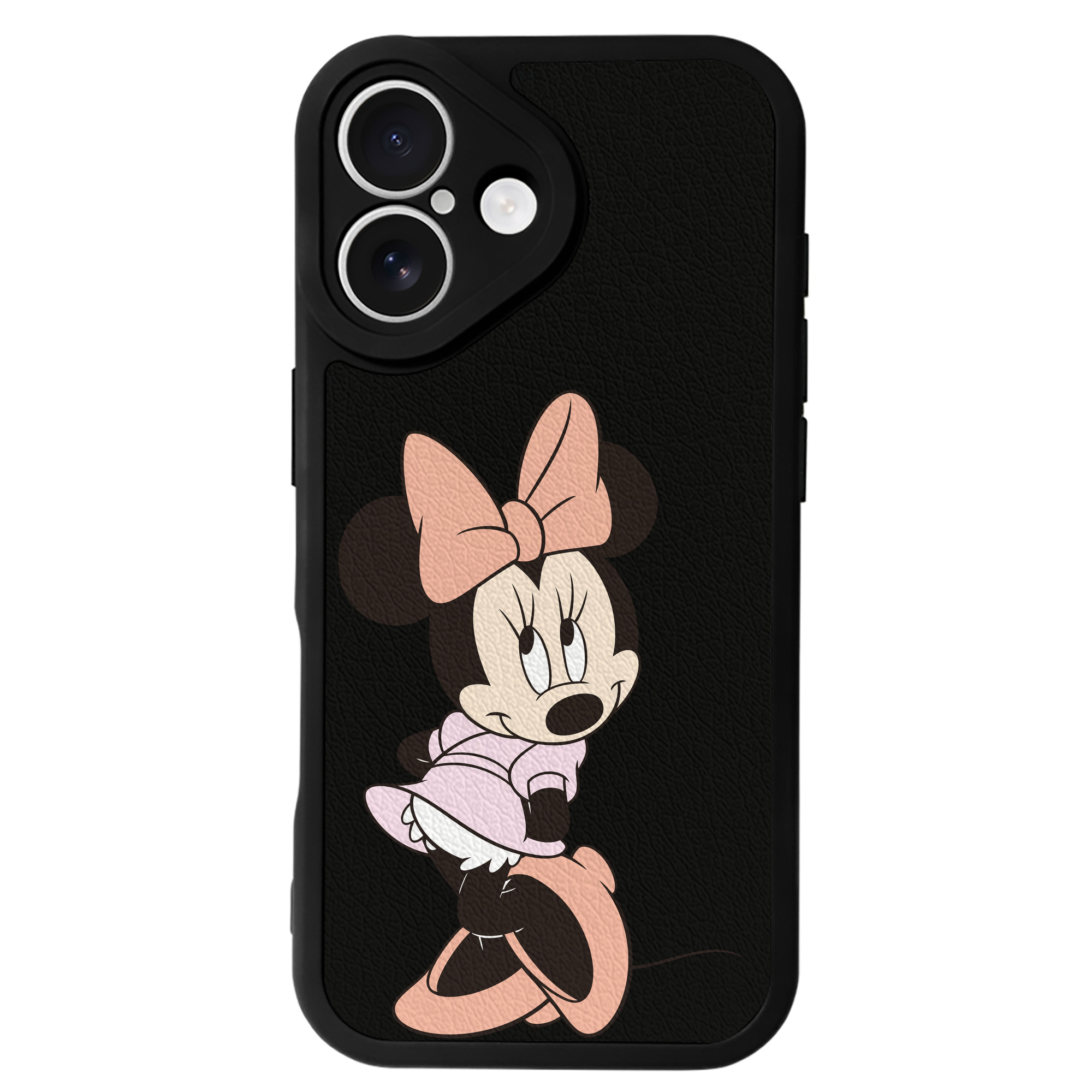 （画像用） ミッキーマウス Mickey Mouse 【iPhone 16シリーズ対応】シリコンスマホケース（レザー調） 材質：シリコン